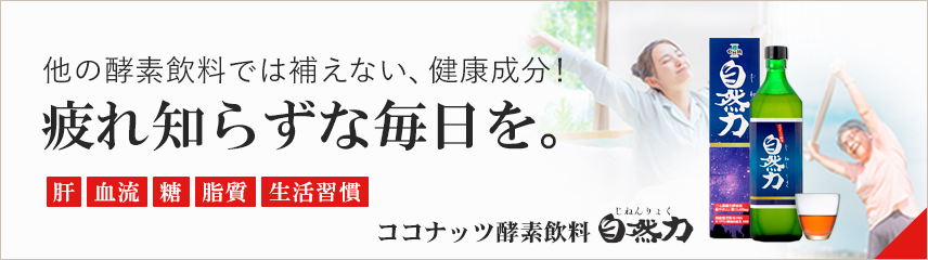 酵素飲料 自然力(じねんりょく)｜発酵ココナッツ酵素｜ダイエット、糖、コレステロール、血液