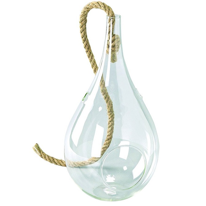 HANGING VASE WITH THE ROPE CLEAR L 饹ϥ󥮥󥰥١
