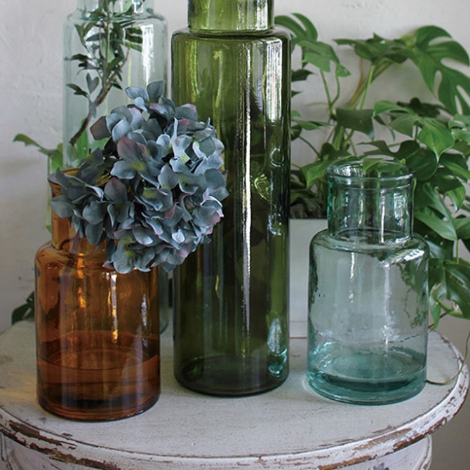 Valencia Recycle Glass バレンシア リサイクル ガラス Seis 商品種別 グリーン 花瓶 フラワーベース Uminecco ウミネッコ