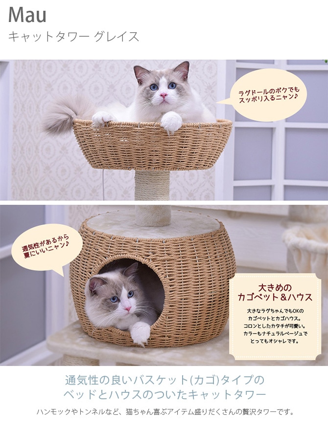 Mau マウ キャットタワー グレイス | 商品種別,ペットアイテム,猫用