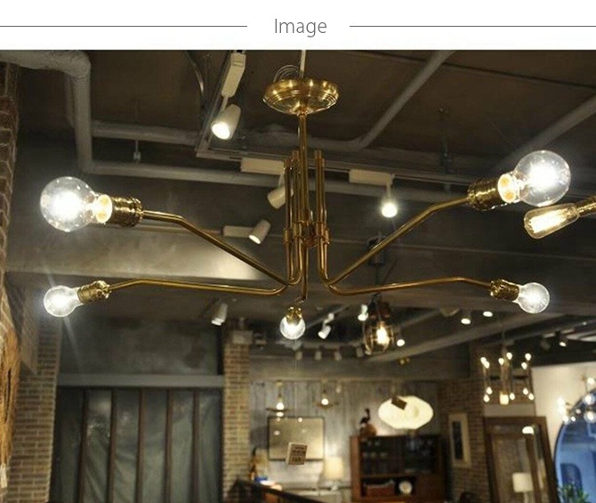 ACME Furniture ե˥㡼 SOLID BRASS LAMP MID LONG 5ARM 