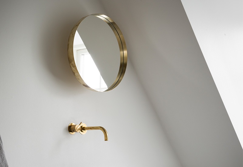 MENU メニュー Darkly Mirror Brass ダークリー ミラー 20cm 真鍮 鏡