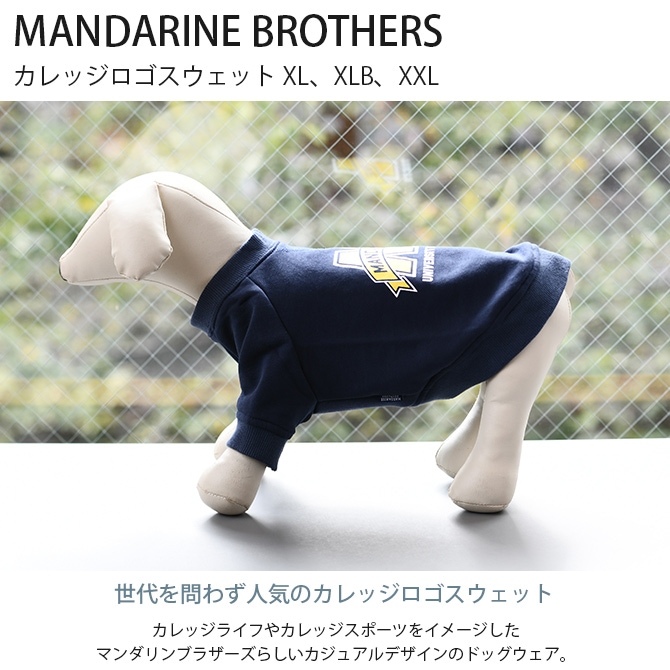 MANDARINE BROTHERS マンダリンブラザーズ カレッジロゴスウェット XL