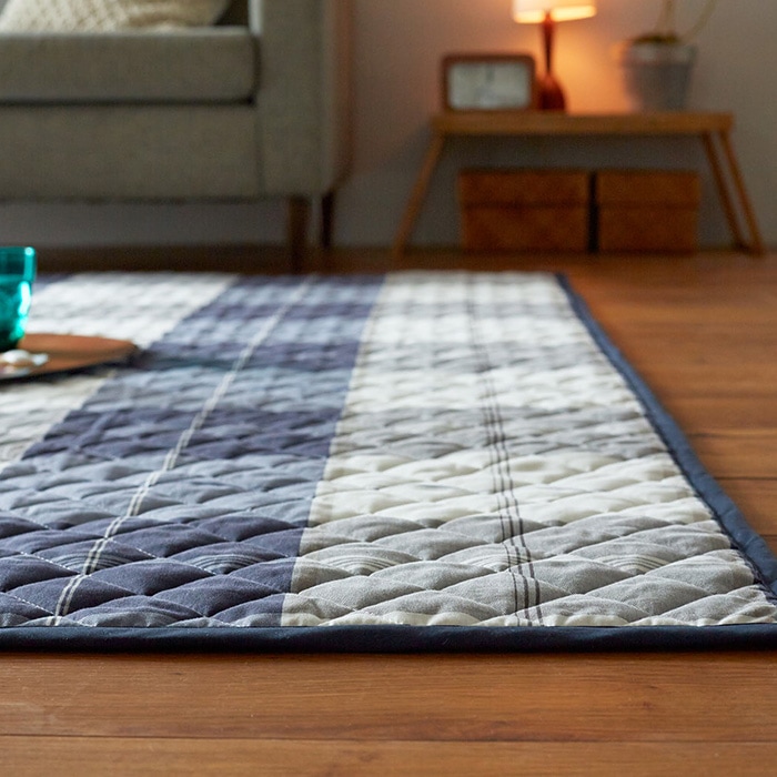 別注仕立て土佐紬のキルティングマット。 別注仕立て土佐紬のキルティングマット。