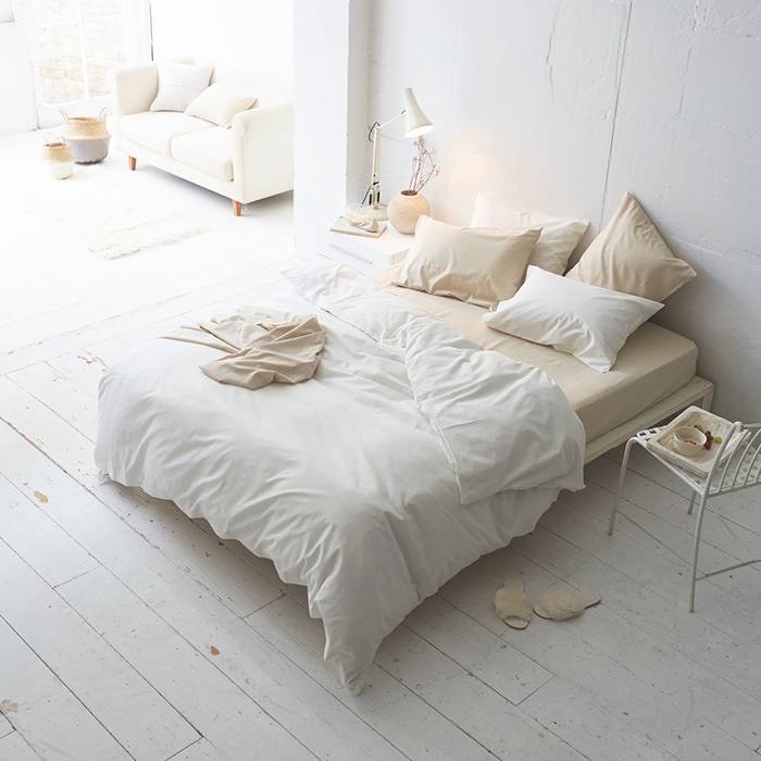 専用　　リネン　掛け布団カバー　ダブル　ホワイト Fab the Home ファブザホーム 掛け布団カバー ダブル用 リネンミックス