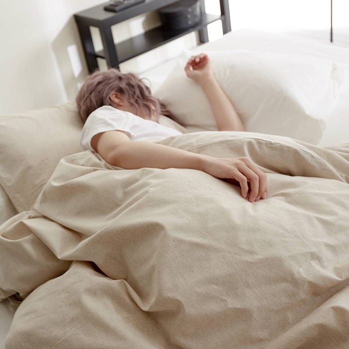 Fab the Home ファブザホーム 掛け布団カバー ダブル用 リネンミックス