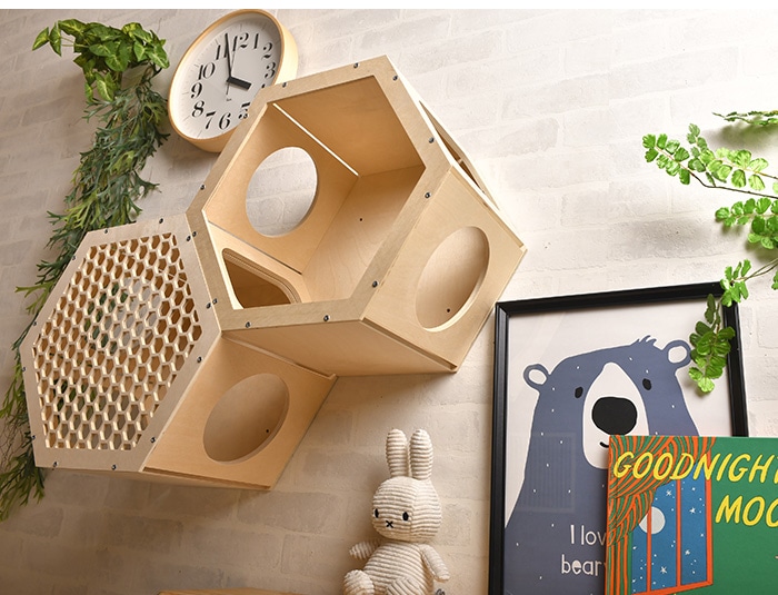 NekoNest 壁掛け キャットステップ 六角形 [単品] | 商品種別,ペット