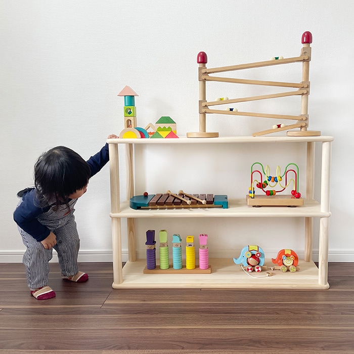 ワンダー② 6段棚　ウォルナット塗装 wonder shelf ワンダーシェルフ WSパイン棚板 17×300×750mm 単品