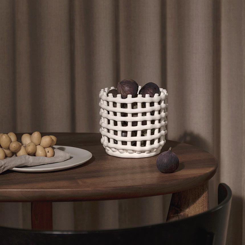 ferm LIVING ファームリビング セラミック バスケット スモール 直径