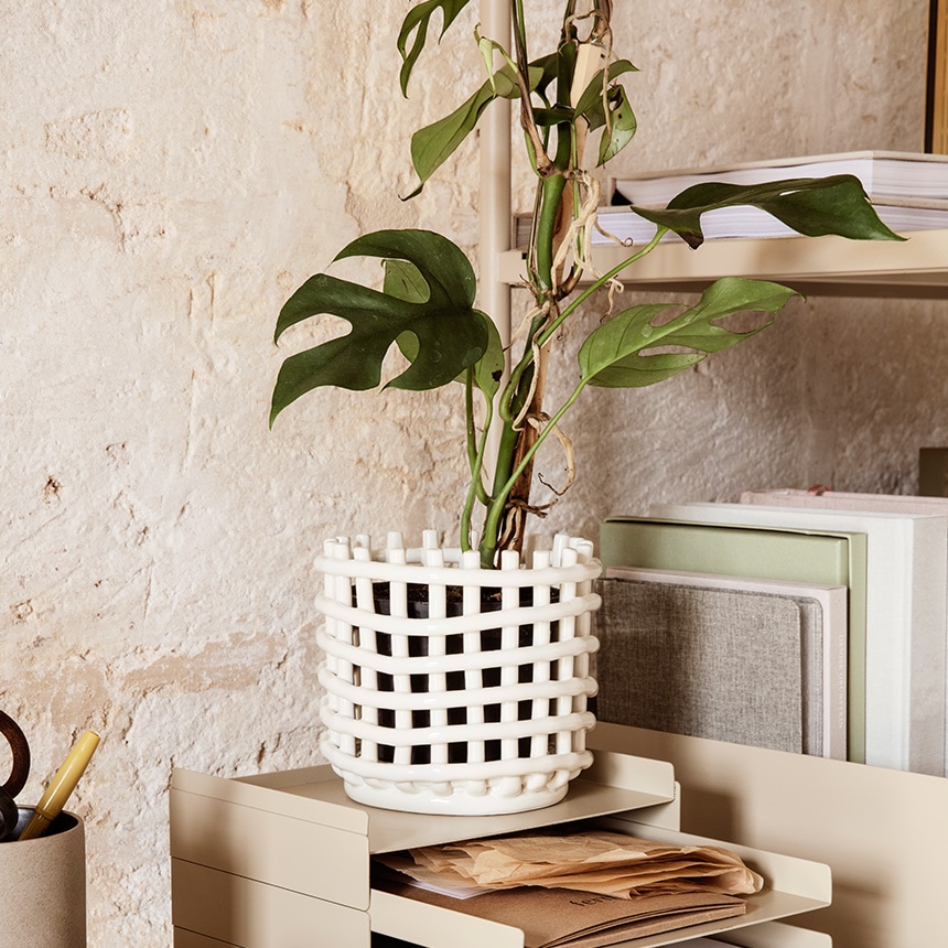 ferm LIVING セラミックバスケット 北欧　 ファームリビング ferm LIVING ファームリビング セラミック バスケット スモール 直径