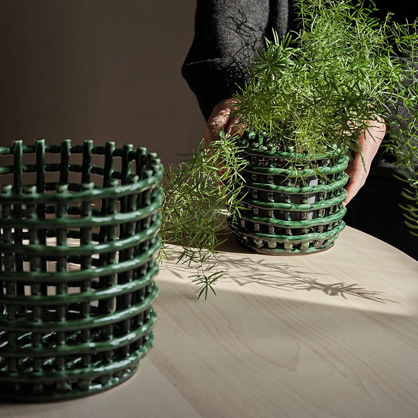 ferm LIVING ファームリビング セラミック バスケット スモール 直径