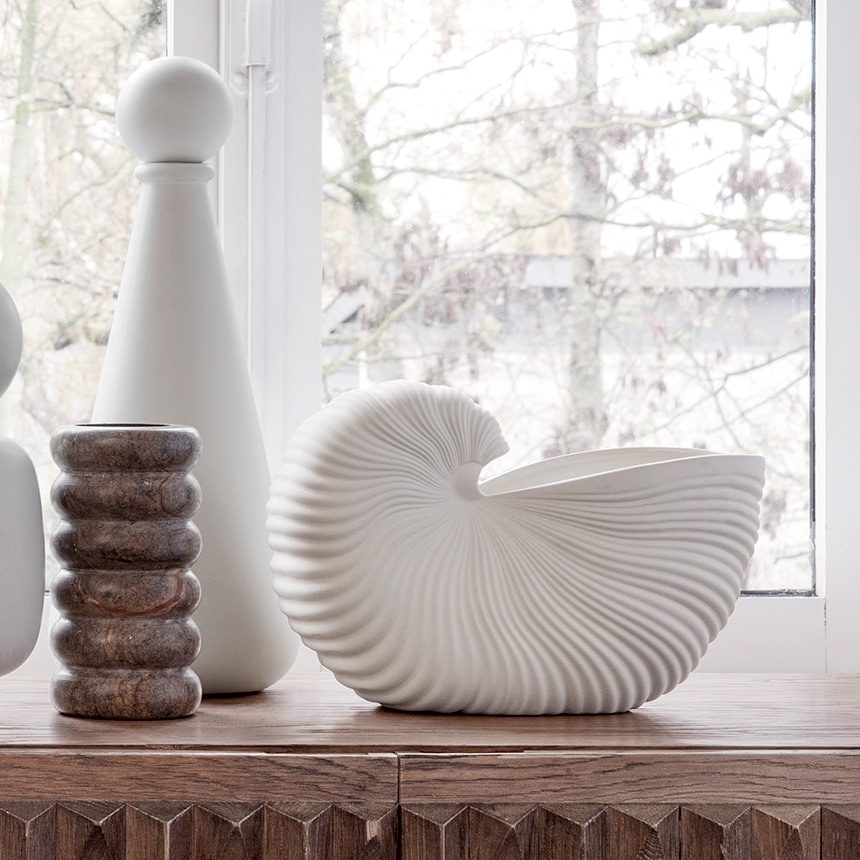 貝殻置物 約22cm 自然なデザイン ferm LIVING ファームリビング シェルポット Shell Pot 北欧 人気