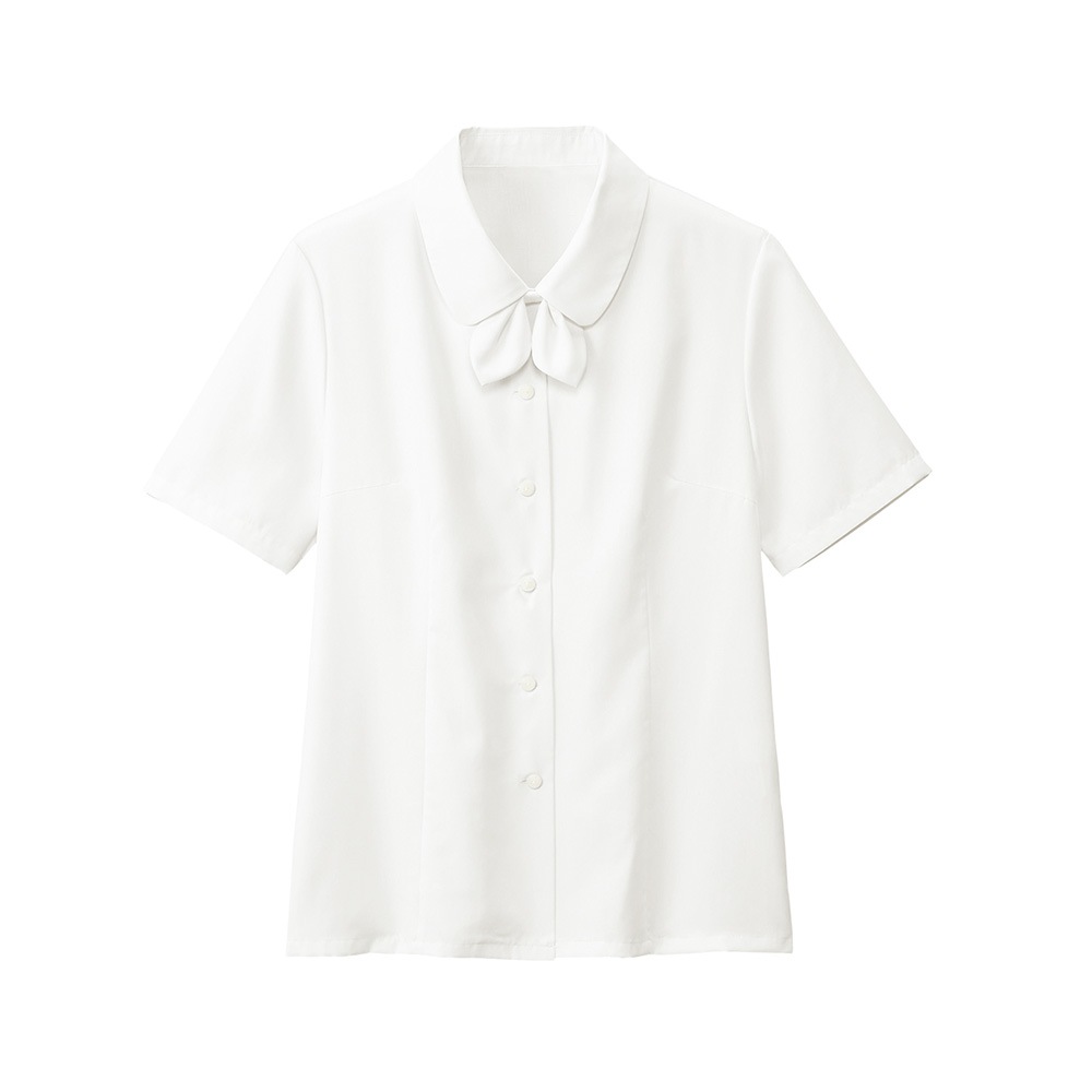 FOLK nuovo フォーク ヌーヴォ FB7088 半袖ブラウス(リボン付) 白