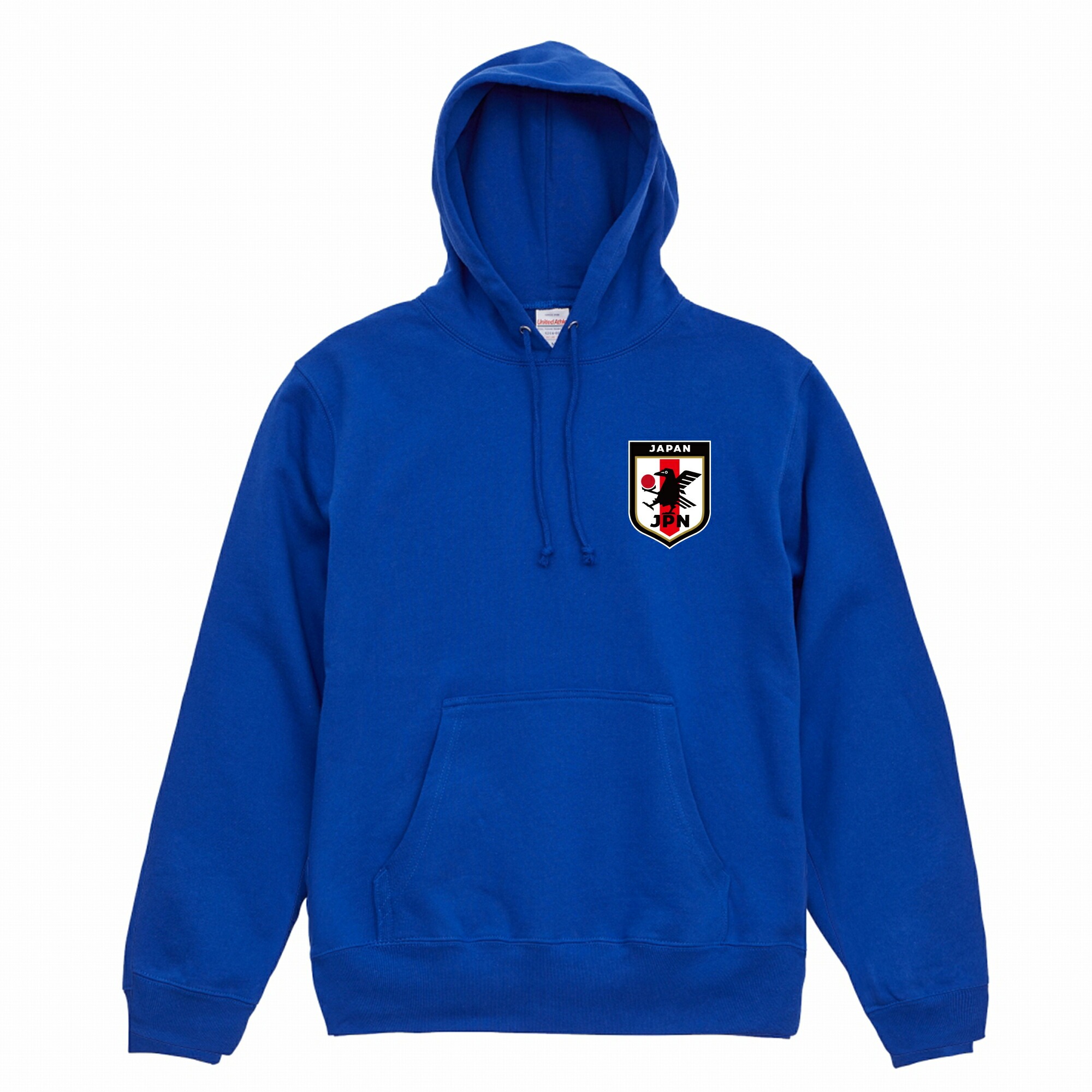 サッカー日本代表風のプルオーバーパーカーをお好きな番号と名前で制作