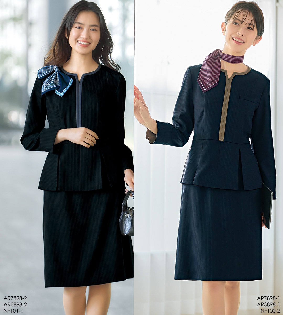 事務服九分袖プルオーバー AR7898 アルファピア