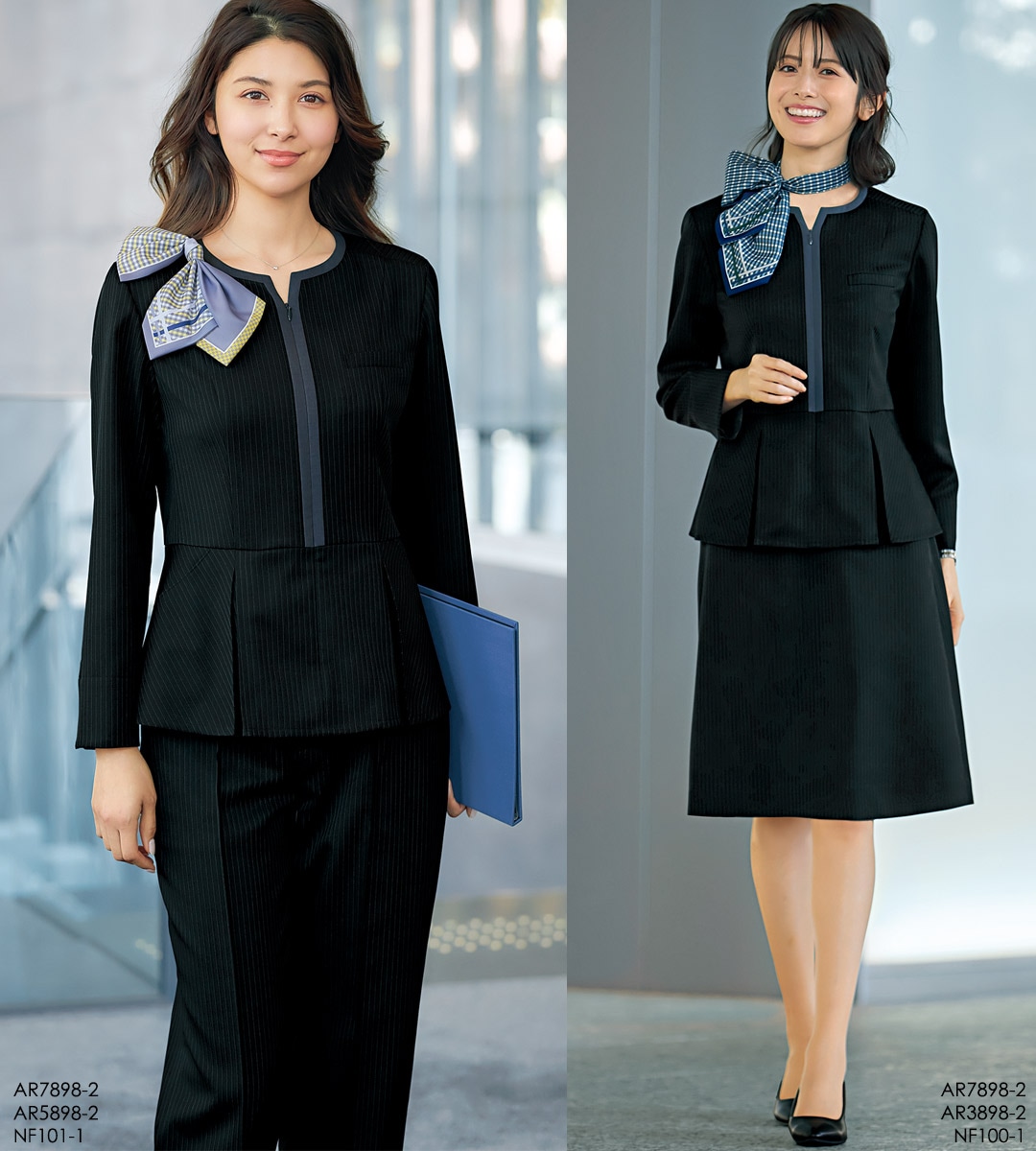 事務服九分袖プルオーバー AR7898 アルファピア