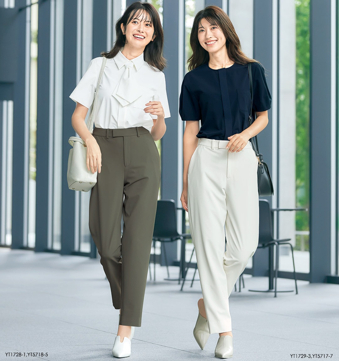テーパードパンツ YT5717 アルファピア事務服