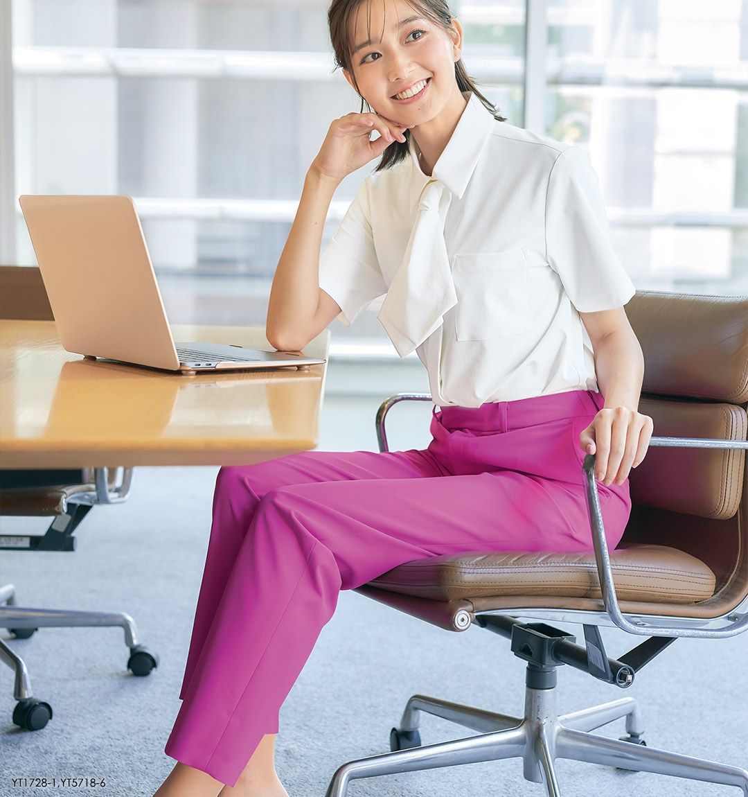 テーパードパンツ YT5718 アルファピア事務服