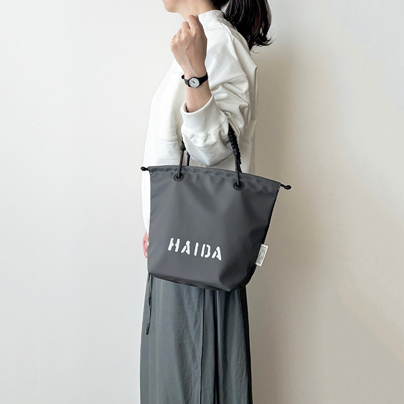 HAIDA Sandspit ハイダ PVC トートバッグ 2way ブラック グレー