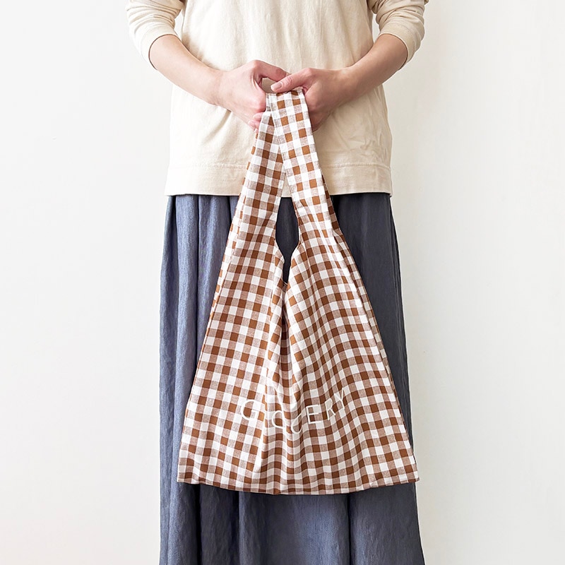 CINQ サンク グロサリーバッグ ギンガムチェック｜【Unmaison