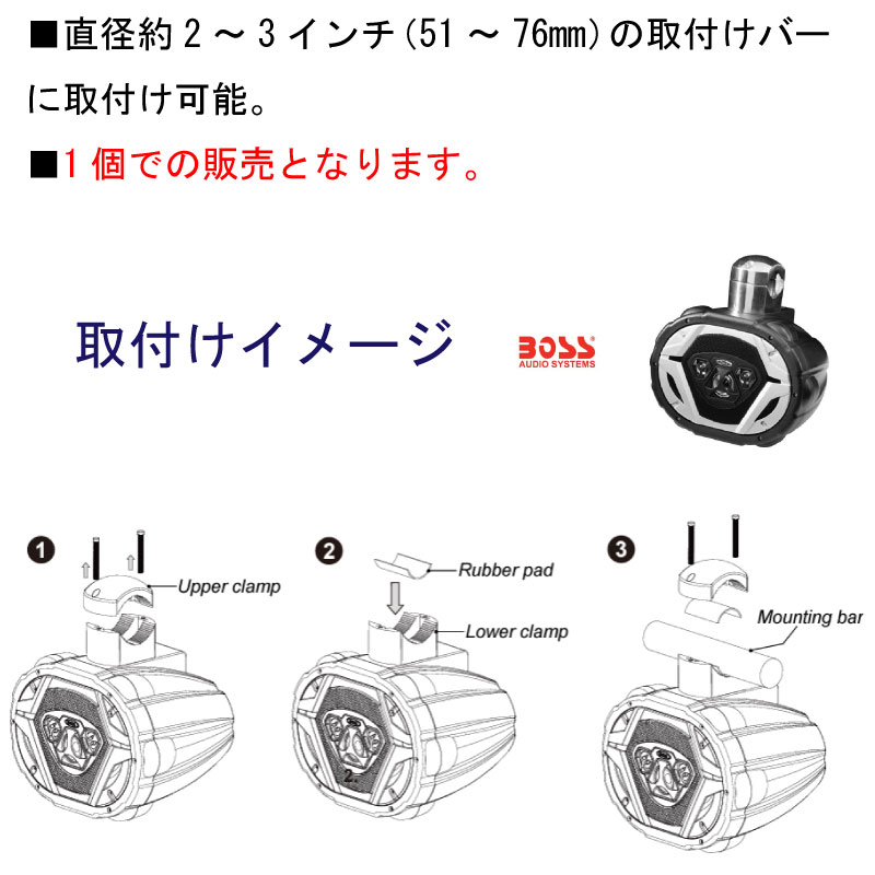 ★在庫処分セール★BOSSマリンオーディオ6.5　マリンデッキ　マリンスピーカー 送料無料 : BOSS Audio Systems MCKGB450W.6 6.5インチスピーカー