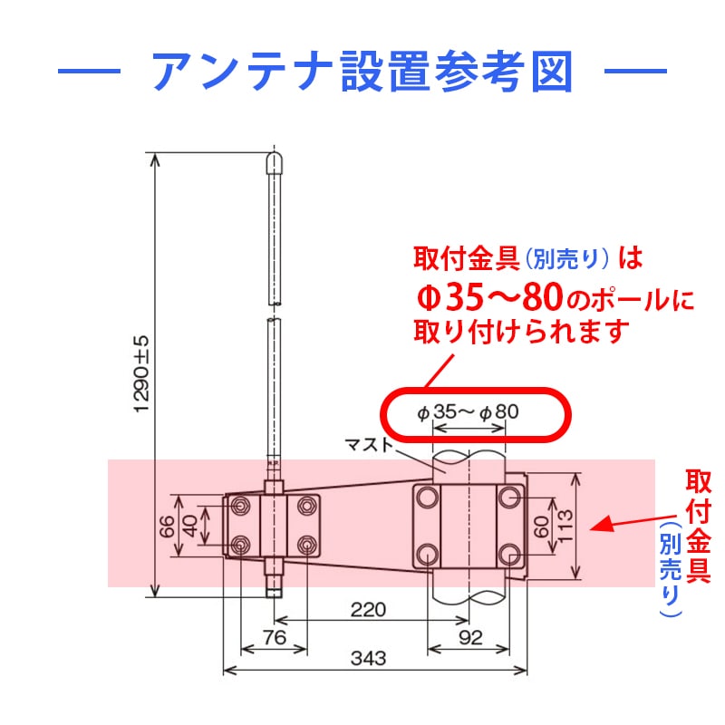 日本無線 簡易型AIS NTE-380用　VHFアンテナ