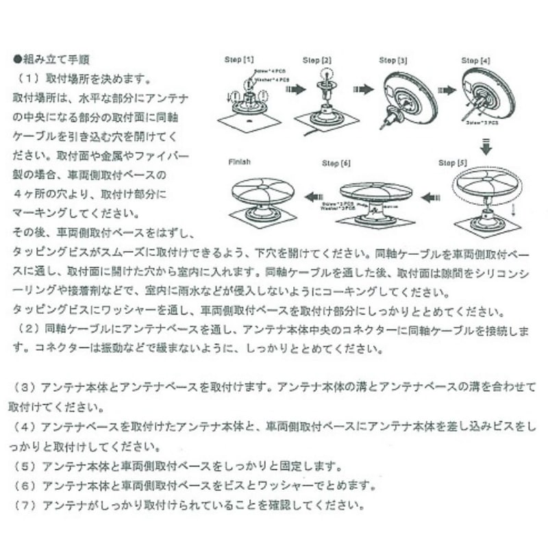 アンテナがしっかり取付られていることを確認してください