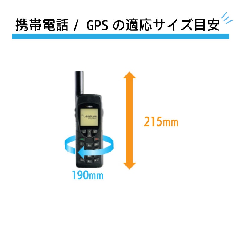 携帯電話 GPS用の適応サイズ目安