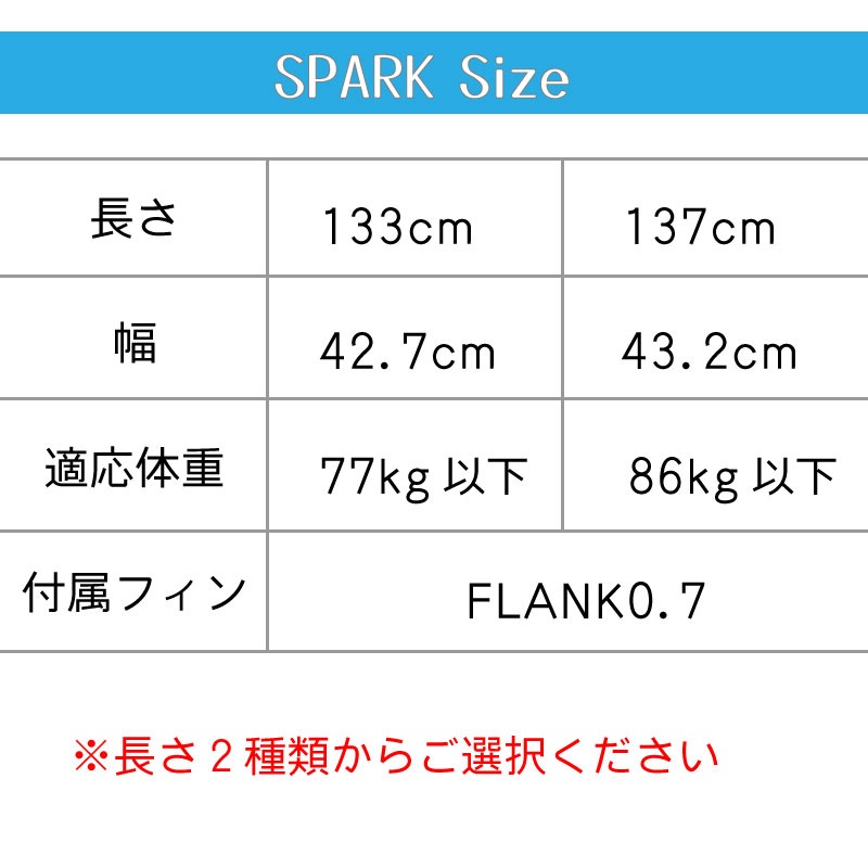 sparkサイズ"