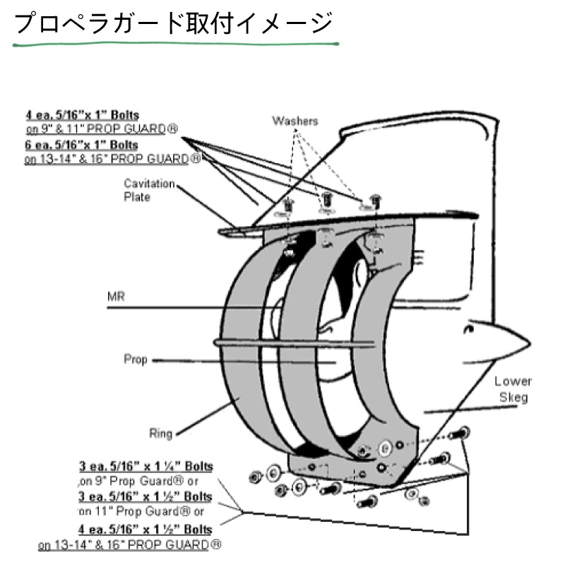 プロペラガード PROP GUARD PG9 9インチ イエロー