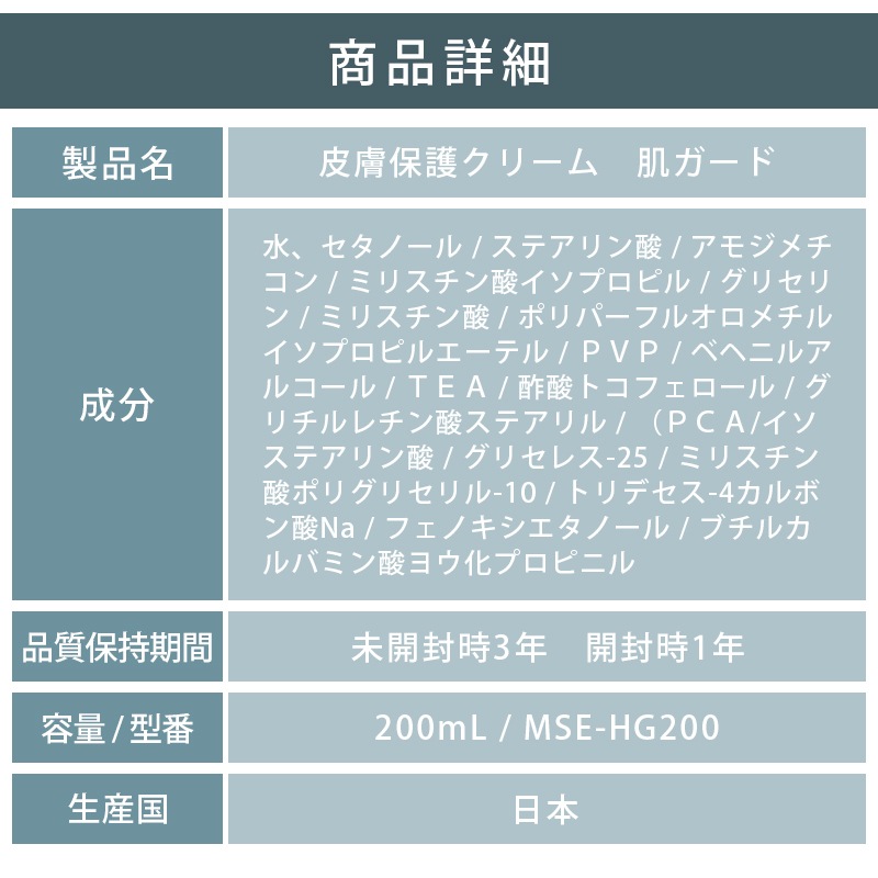 Elut 皮膚用保護クリーム 肌ガードの詳細