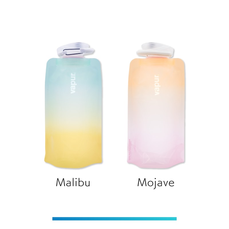折りたためる 水筒 vapur ヴェイパー Wide Mouth Cyan Blue Cool Grey 0.5L