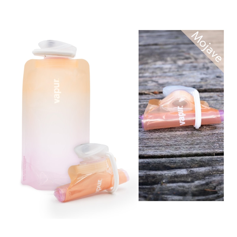 折りたためる 水筒 vapur ヴェイパー Wide Mouth Cyan Blue Cool Grey 0.5L