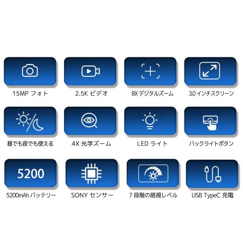 暗闇でも撮影できる暗視双眼鏡 ナイトハンターS