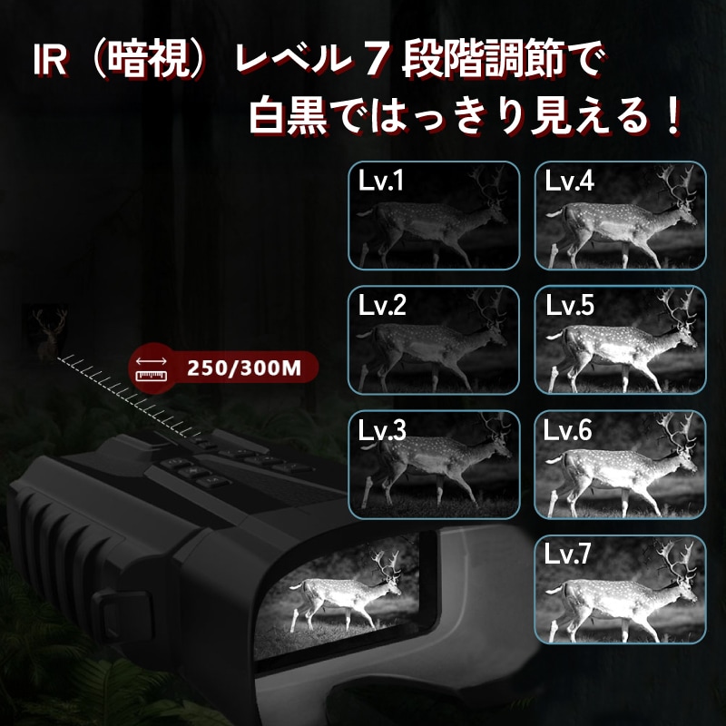 暗闇でも撮影できる暗視双眼鏡 ナイトハンターS