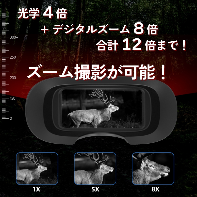 暗闇でも撮影できる暗視双眼鏡 ナイトハンターS