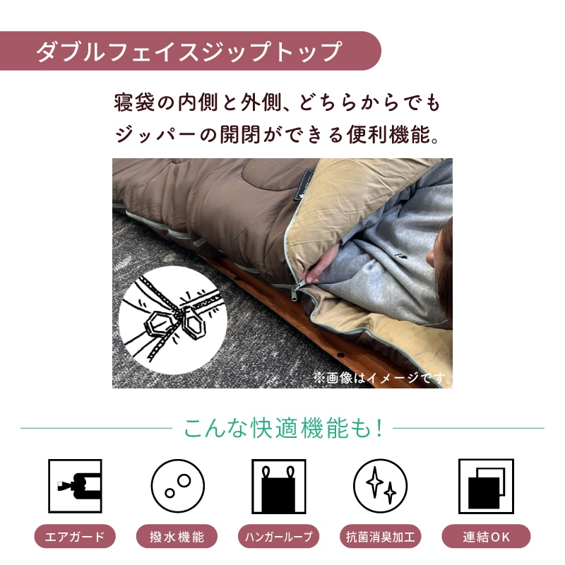 ダブルフェイスジップトップ