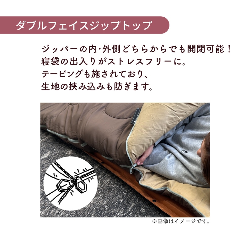 ダブルフェイスジップトップ