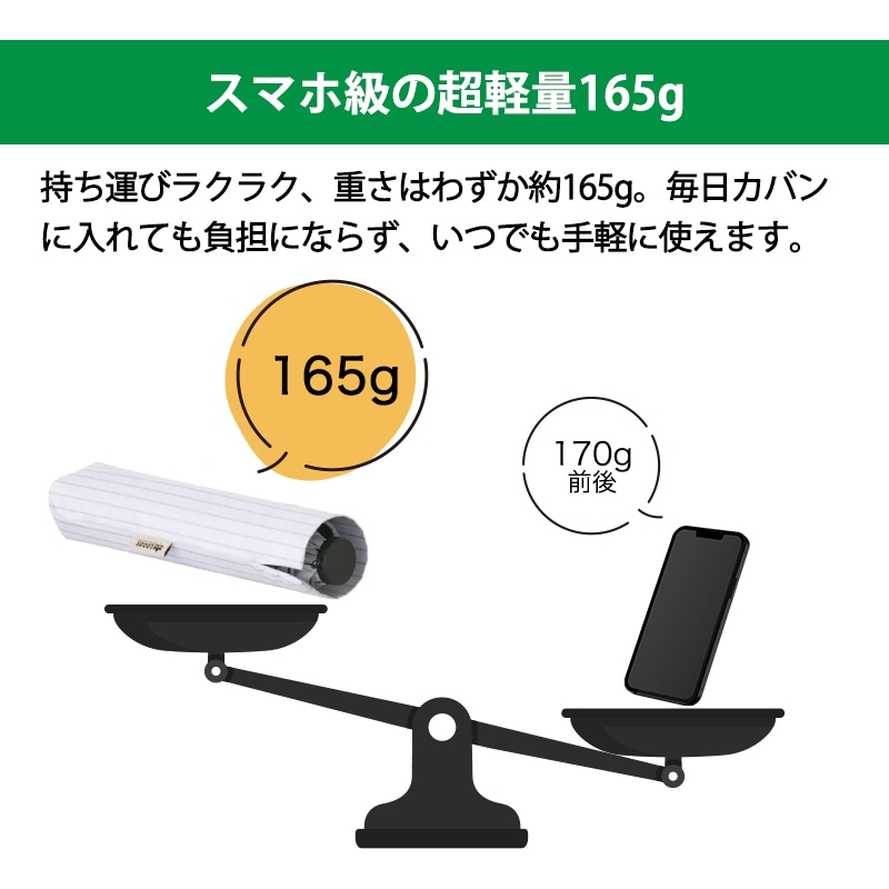 スマホ級の超軽量165g