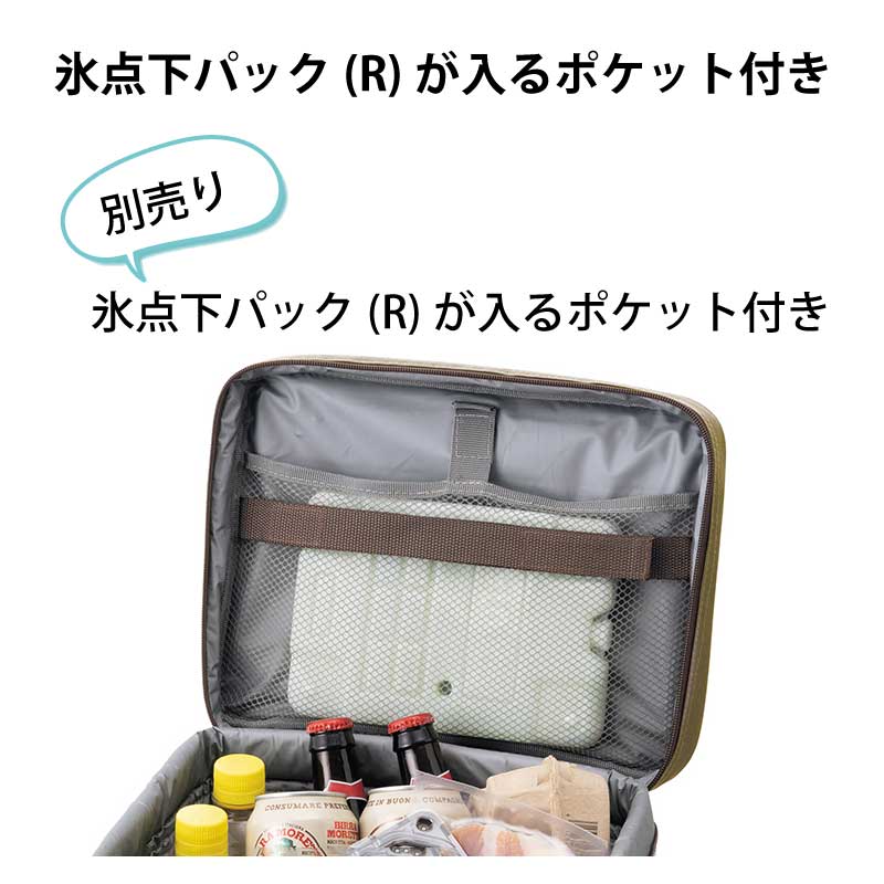 氷点下パック（R)が入るポケット付き