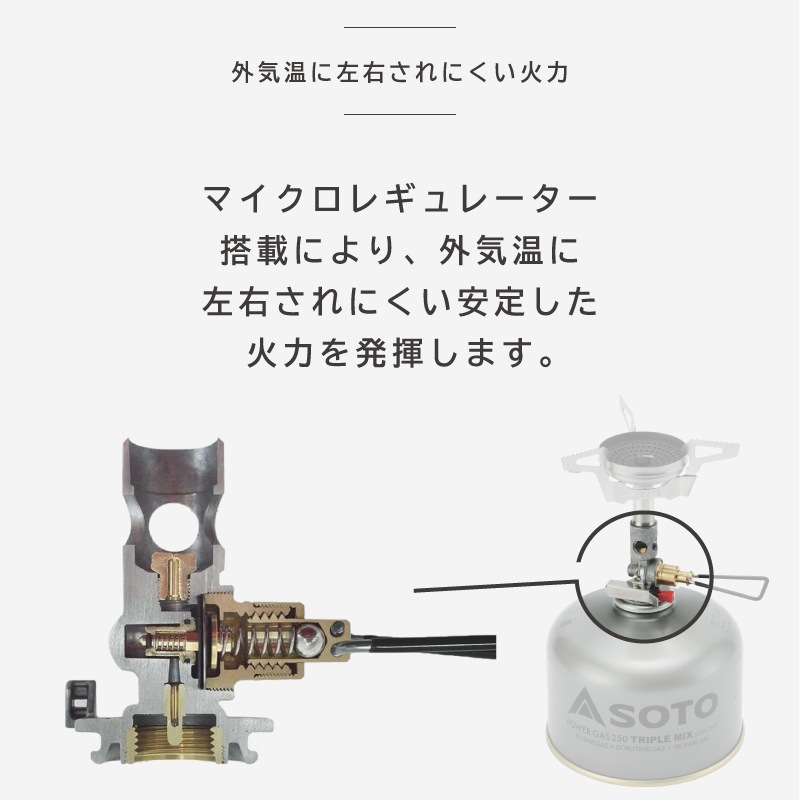 外気温に左右されにくい火力