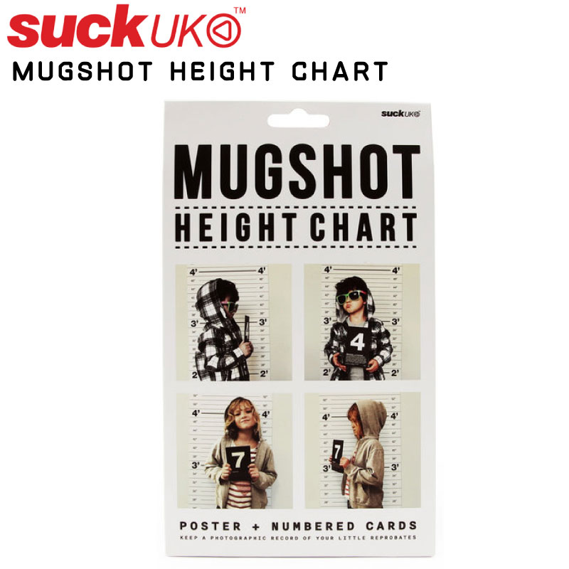 SUCK UK MUGSHOT HEIGHT CHART マグショット