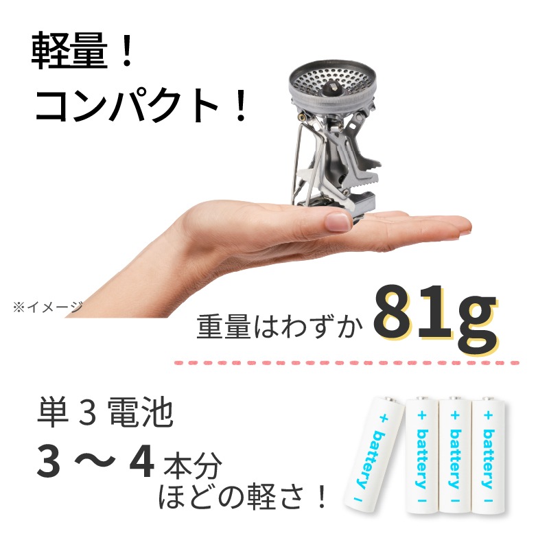 軽量！コンパクト！わずか81ｇ