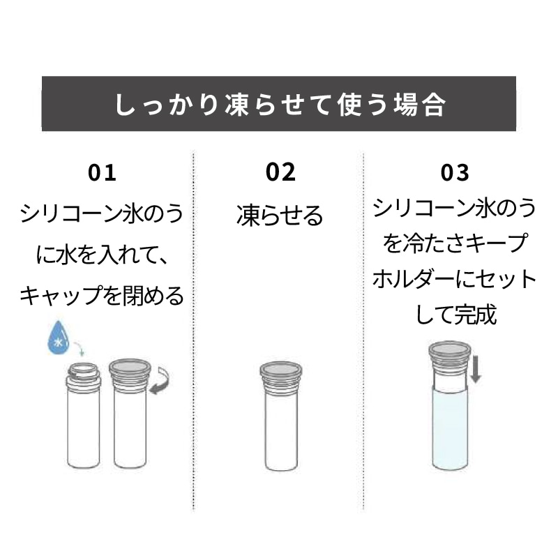 しっかり凍らせて使う場合