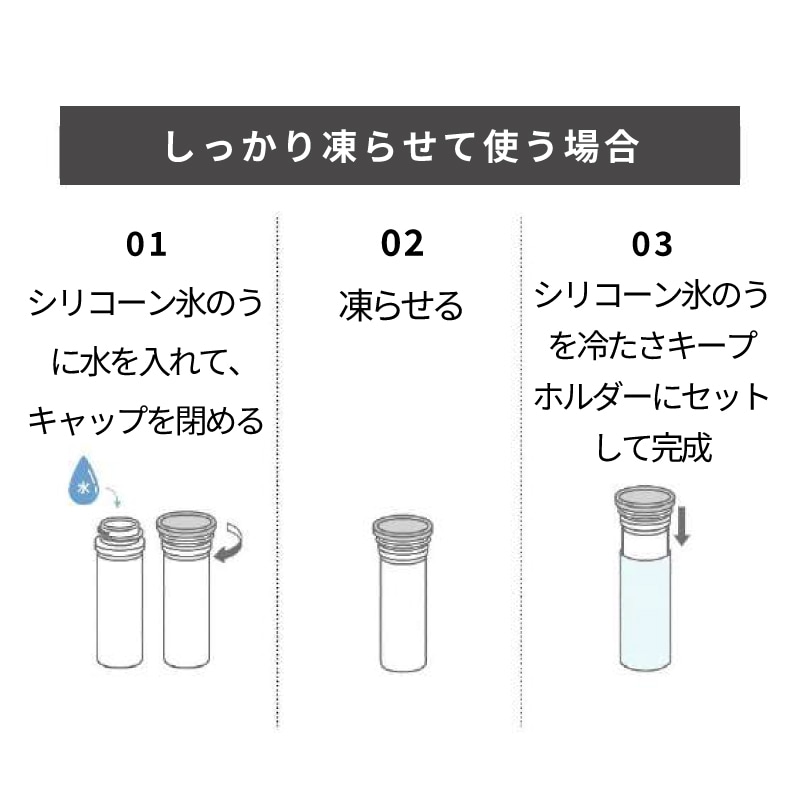 しっかり凍らせて使う場合