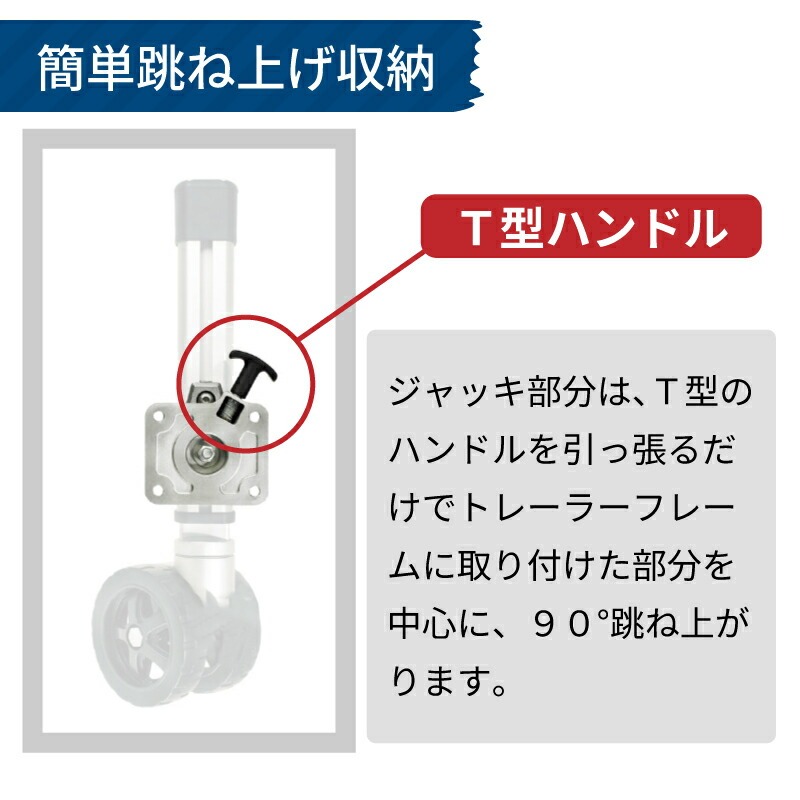 簡単！跳ね上げ収納　T型ハンドル
