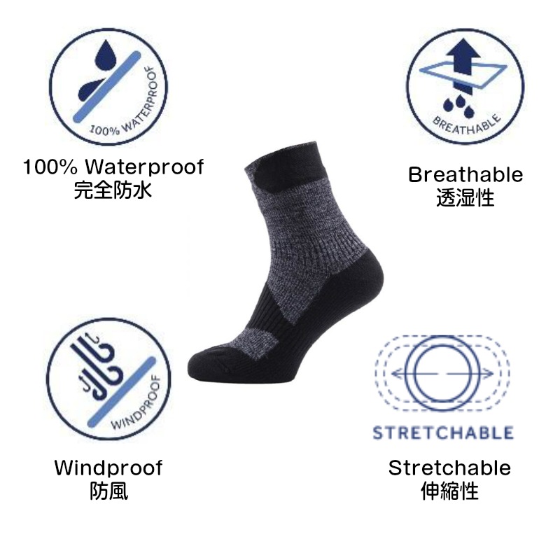 Seal Skinz シールスキンズ All Weather Ankle Length Sock 11100060-0101