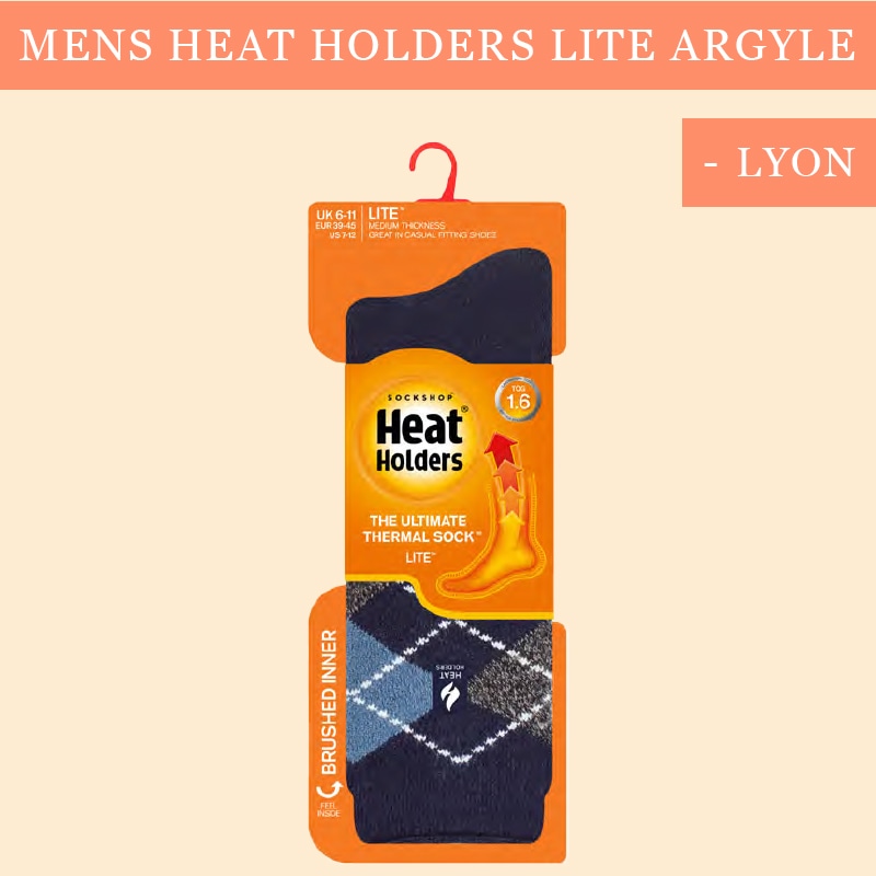 HEAT HOLDERS ヒートホルダーズ サーマルソックス メンズ LITE ARGYLE LYONのカラーは3種類です