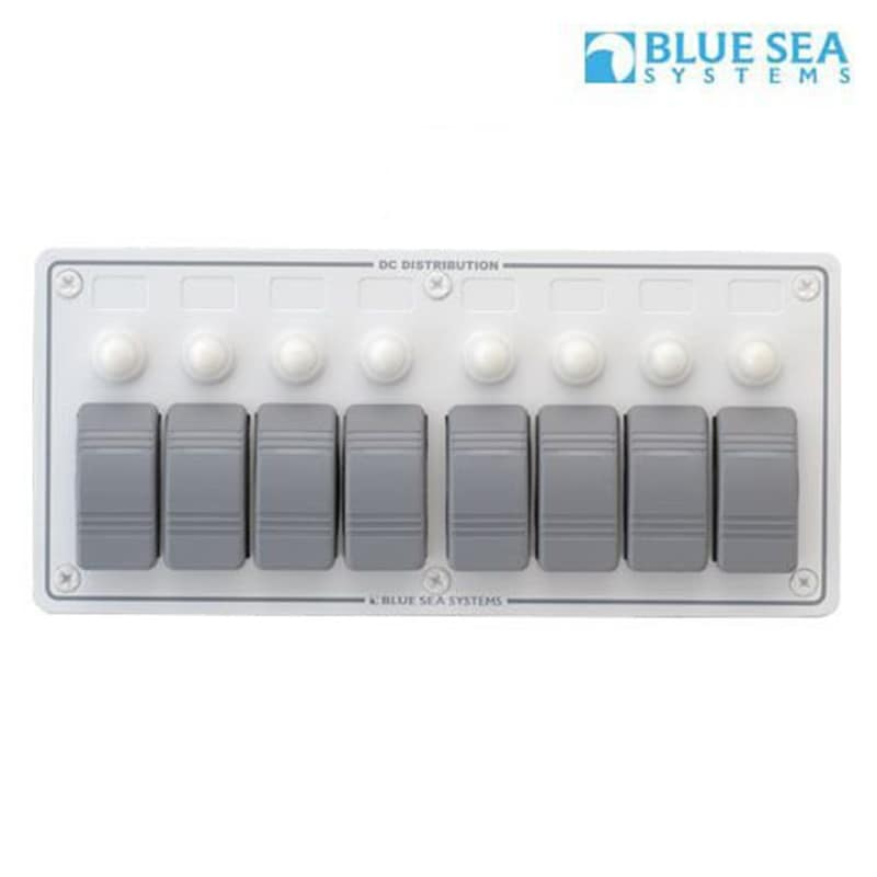 BLUE SEA ブルーシー 防水 サーキットブレーカー パネル 横型8連