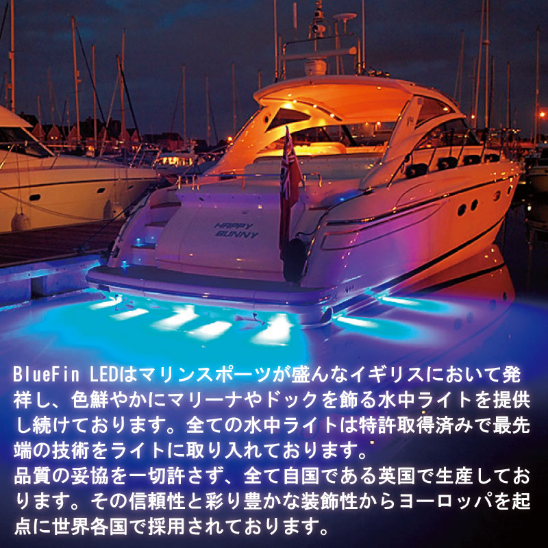 Bluefin LED Piranha P6N NITRO SM 水中ライト コバルトブルー エメラルドグリーン 12 24V